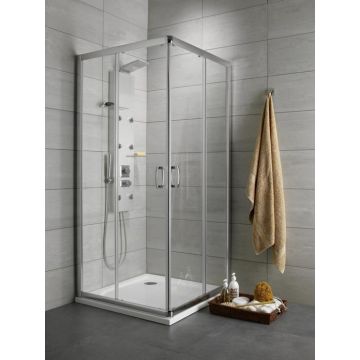Cabina de dus dreptunghiulara Radaway Premium Plus D 1900  80x90cm  sticla transparenta
