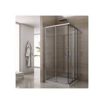 Cabina de dus patrata cu usi glisante SanSwiss Salia SAE2 90x90 sticla securizata 6mm