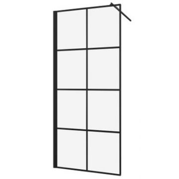 Cabina de dus tip Walk-in Sanotechnik Soho Black Edition Elite 90cm