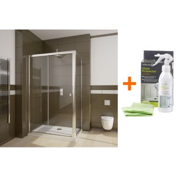 Cabina dreptunghiulara Radaway Premium 120x80 complet echipata cu cadita si sifon + cadou solutie EasyClean Protector