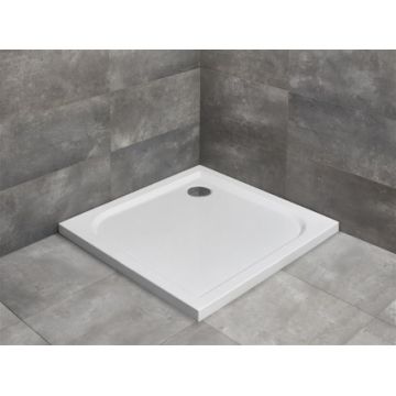 Cadita dus patrata Radaway Delos C, 80X80X4,5 cm, acrilica