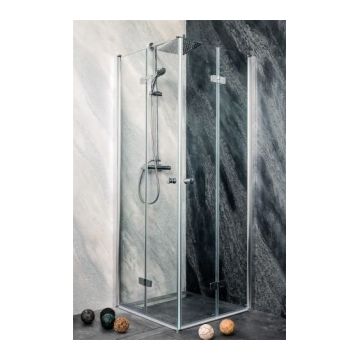 Cabina dus pliabila Sanotechnik Sanoflex Duet 100x100xH195 cm la reducere