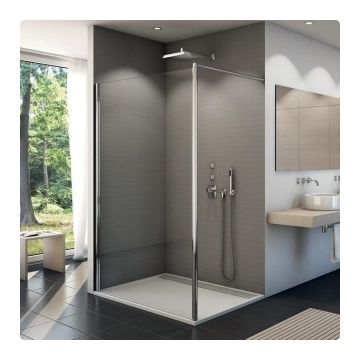 Cabina dus Walk-in SanSwiss Fun 120 x H200 cm sticla Durlux la reducere