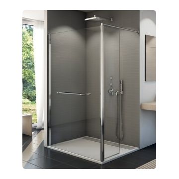 Cabina dus Walk-in SanSwiss Fun FUD2 100 x 40 x H200 cm sticla Durlux