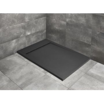 Cadita dus dreptunghiulara Radaway Teos F 100 x 70 x H4 cm, decupabila, antracit