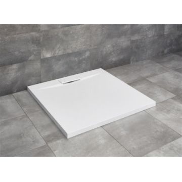 Cadita dus patrata Radaway Giaros C 100 x 100 x H4 cm, alb