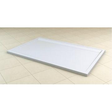 Cadita dus SanSwiss ILA WIA 80x100xH3.5 cm marmura sintetica culoare alb