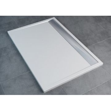 Cadita dus SanSwiss ILA WIA, 90 x 120 cm slim din marmura sintetica