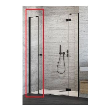 Perete lateral cabina dus Radaway Essenza New Black DWJS H200 cm profil negru mat