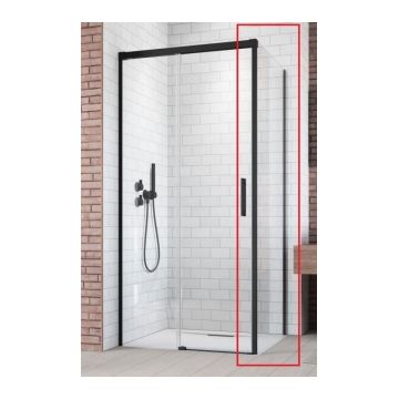 Perete lateral cabina dus Radaway Idea Black KDJ dreapta 100 x H200.5 cm profil negru mat