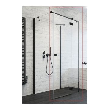 Usa cabina dus Radaway Essenza New Black KDJ+S 120 x H200 cm, profil negru mat, dreapta