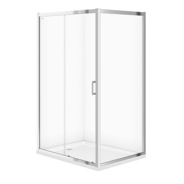 Cabina de dus dreptunghiulara Cersanit Arteco cu usa culisanta 120x90 crom