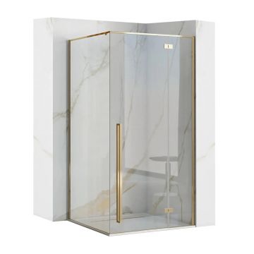 Cabina de dus dreptunghiulara Rea Fargo cu usa batanta 90x120 auriu