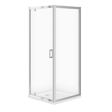 Cabina de dus patrata Cersanit Arteco cu usa pivotanta 80x80 crom