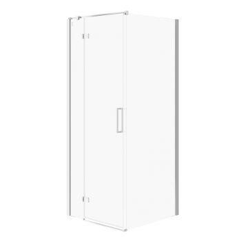 Cabina de dus patrata Cersanit Jota cu usa batanta stanga 80x80 crom