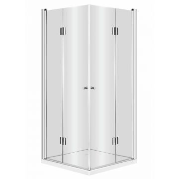 Cabina de dus patrata Deante Kerria cu usi batante 90x90cm finisaj crom