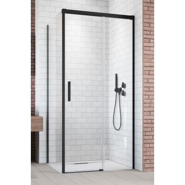 Cabina de dus Radaway Idea Black KDJ+S 100x80cm orientare dreapta profil negru la reducere