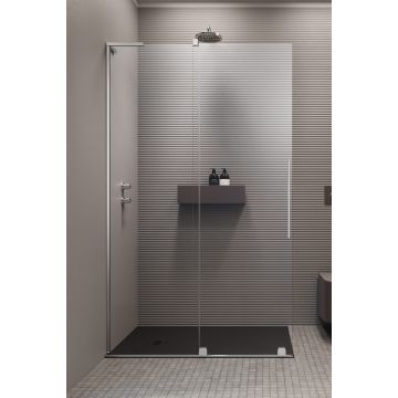 Cabina de dus tip Walk-in Radaway Furo SL 110 cm orientare stanga profil crom lucios