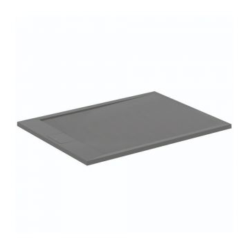 Cadita de dus dreptunghiulara Ideal Standard i.life Ultra Flat S gri asfaltic 120x80 cm
