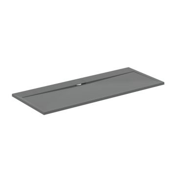 Cadita de dus dreptunghiulara Ideal Standard i.life Ultra Flat S gri asfaltic 170x70 cm