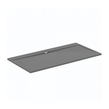 Cadita de dus dreptunghiulara Ideal Standard i.life Ultra Flat S gri asfaltic 200x100 cm
