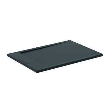 Cadita de dus dreptunghiulara Ideal Standard i.life Ultra Flat S negru intens 100x70 cm