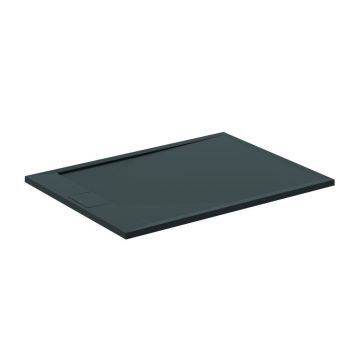 Cadita de dus dreptunghiulara Ideal Standard i.life Ultra Flat S negru intens 120x80 cm