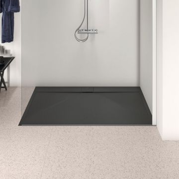 Cadita de dus dreptunghiulara Ideal Standard i.life Ultra Flat S negru intens 160x100 cm