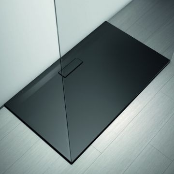Cadita de dus dreptunghiulara Ideal Standard Ultra Flat New negru mat 120x70 cm