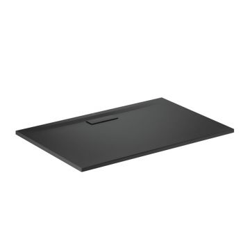 Cadita de dus dreptunghiulara Ideal Standard Ultra Flat New negru mat 120x80 cm