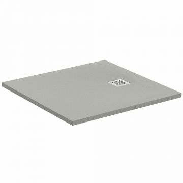 Cadita de dus patrata Ideal Standard Ultra Flat S 80x80 cm gri asfaltic