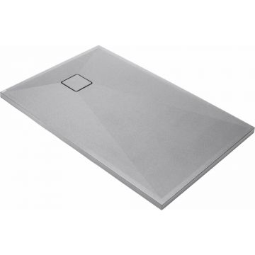 Cadita dus dreptunghiulara Deante Correo gri metalic 100x80 cm
