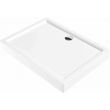 Cadita dus dreptunghiulara Deante Jasmin Plus alb 100x80 cm