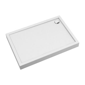 Cadita dus dreptunghiulara Omnires Camden alb 80x100 cm