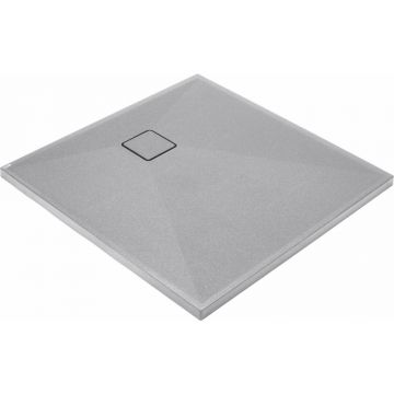 Cadita dus patrata Deante Correo gri metalic 90x90 cm