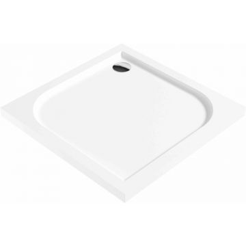 Cadita dus patrata Deante Cubic alb 80x80 cm
