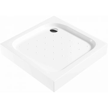 Cadita dus patrata Deante Funkia alb 80x80 cm