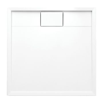 Cadita dus patrata din acril Omnires Brooklyn alb 90x90 cm
