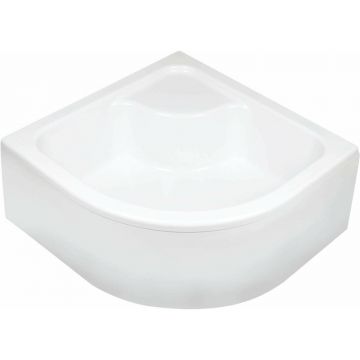 Cadita dus semirotunda Deante Deep alb 80x80 cm