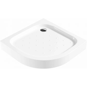 Cadita dus semirotunda Deante Funkia alb 80 cm