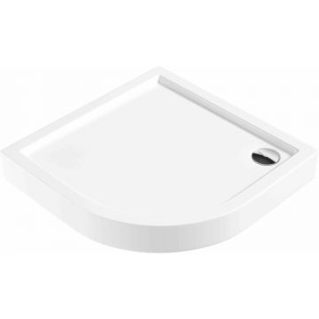 Cadita dus semirotunda Deante Jasmin Plus alb 80 cm