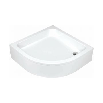 Cadita dus semirotunda Deante Plus II alb 90 cm
