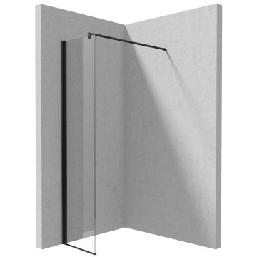 Paravan de dus Deante Kerria Plus negru 30x200 cm