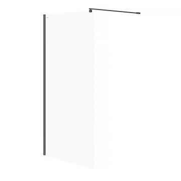 Paravan de dus tip Walk-in Cersanit Mille negru 100x200 cm