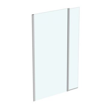 Paravan de dus tip Walk-in Ideal Standard i.life cu parte pivotanta 130x200 cm profil argintiu