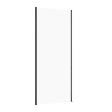 Perete lateral fix Cersanit Larga 90 cm sticla 6 mm negru