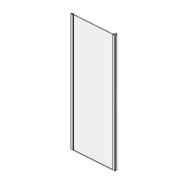 Perete lateral Mediterraneo Anda 80 cm sticla 6 mm crom
