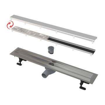 Set rigola cu capac faiantabil Alcadrain APZ2012-OPTION6 Optimal 65 cm