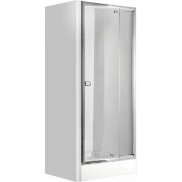 Usa de dus batanta Deante Zoom 90 cm cu sticla 5 mm crom transparenta