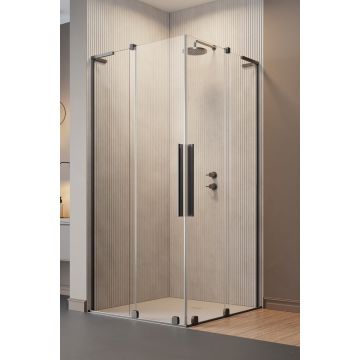 Usa de dus glisanta Radaway Furo SL KDD 80cm deschidere stanga gunmetal periat